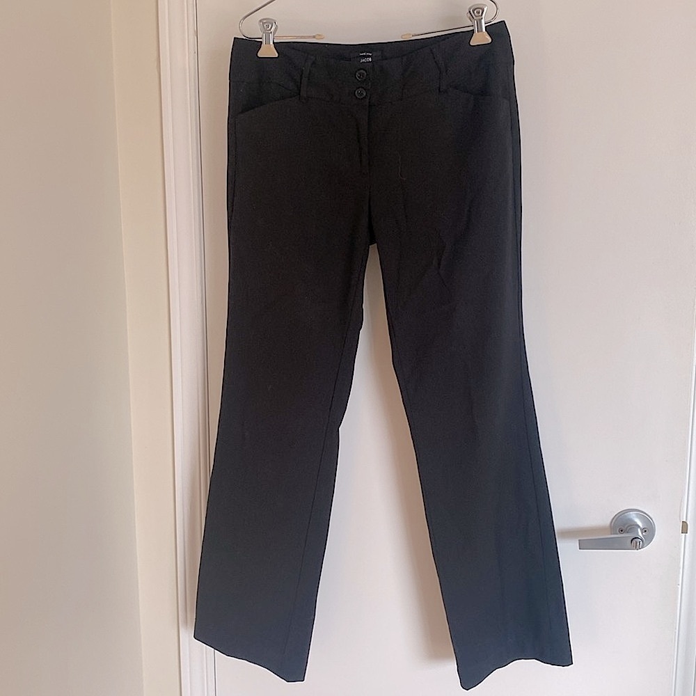 JACOB classic fitted black straight leg pants. Size 8 - Picture 2 of 12